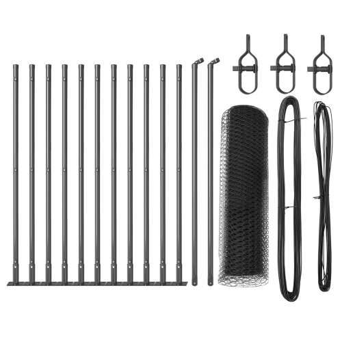 Ogradni set Set od 2 Siva Metal 25 x 0.5 m Izdržljivo Cijena