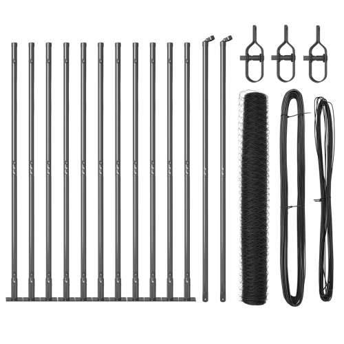 Set Ograde Set od 2 Siva Metal 25 x 1.2 m Izdržljivo Cijena