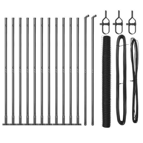 Set Ograda Set od 2 Siva Čelik 25 x 1.5 m Izdržljivo Cijena