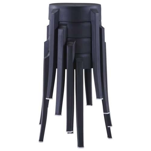 Složivi stolci 4 kom crni plastični Cijena