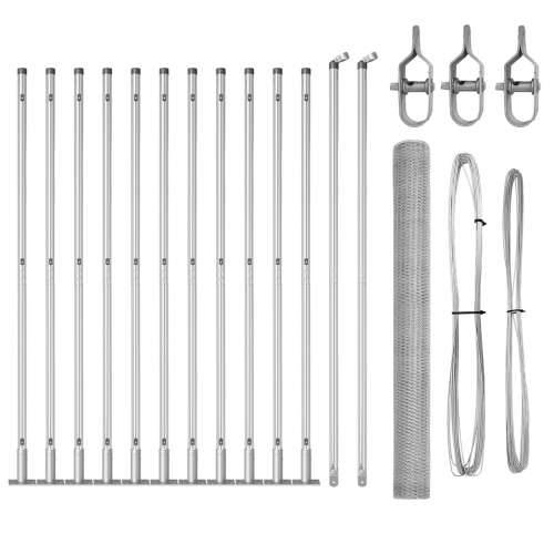 Ograda Set Set od 2 Pocinčani čelik 25 x 1.5 m Izdržljiva Cijena