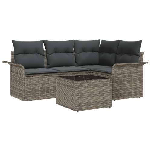 set od 4 dijela vrtnih sofa s jastučićima crni poli ratan Cijena