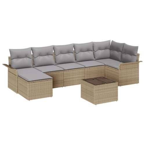 8-dijelni set dvorišnih sofa s jastučićima crni poliratan Cijena