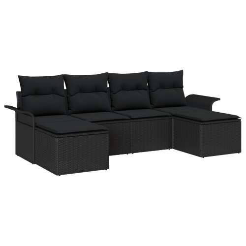 Set vrtnih sofa Set od 5 Crna Ručno pleteni ratan Velik Cijena