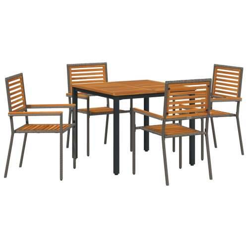 Set za obed u vrtu Set od 3 Sivi Metal i drvo Srednji Sklopivo Cijena
