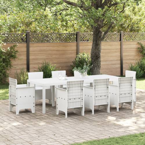 Vrtni stol bijeli 250x100x73 cm Poli Ratan Cijena