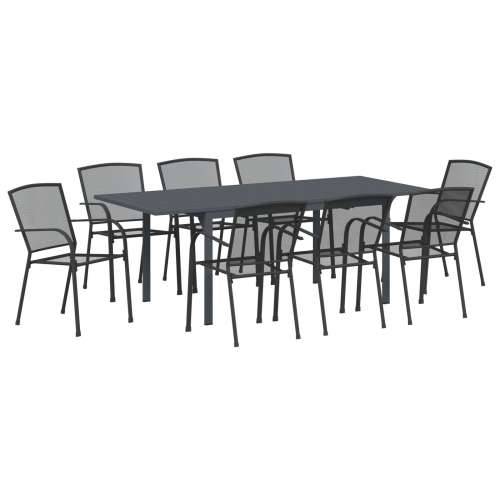 Set od 9 komada namještaja za hodnik Antracit čelik, produživi vrtni stol Antracit (140-210)x90x73 cm čelik Cijena
