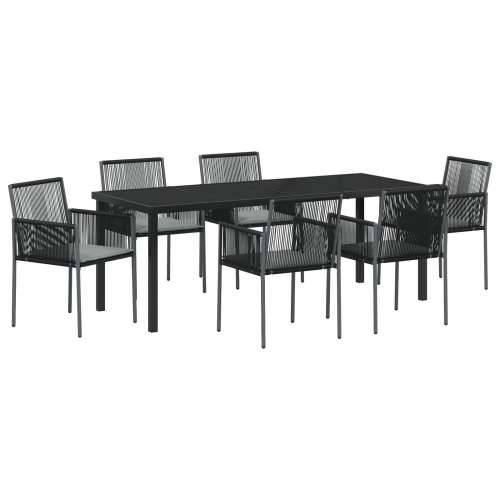 Set od 4 Crna Poli ratan 54x60.5x83.5 cm Izdržljivo Cijena