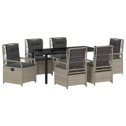Set od 7 vrtnih stolova svjetlosivog poli ratana Cijena