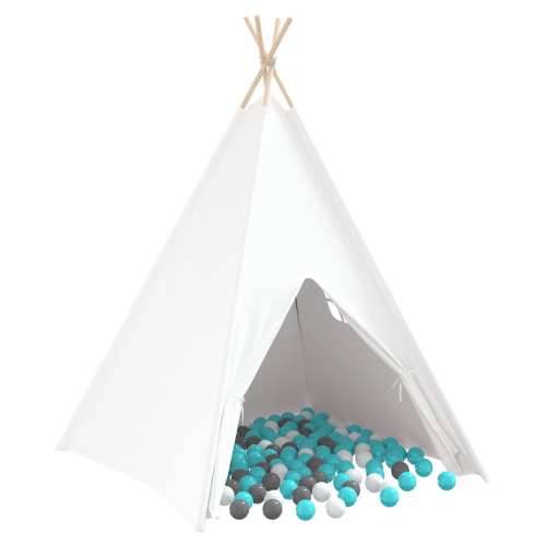 Dječji Teepee šator s torbom breskve i lopticama bijela Cijena