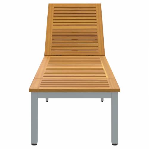 Ležaljka na suncu siva 200x55x35 cm čvrsto drvo acacia Cijena