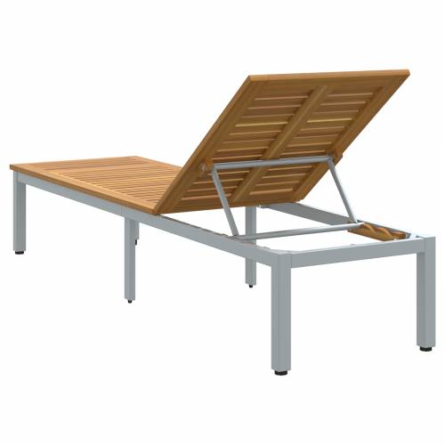Ležaljka na suncu siva 200x55x35 cm čvrsto drvo acacia Cijena