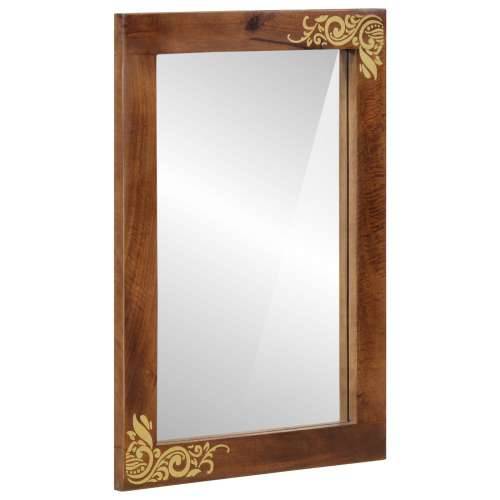 Ogledalo za Kupaonicu 50x70x3 cm od Masivnog Drveta Mangovca Cijena