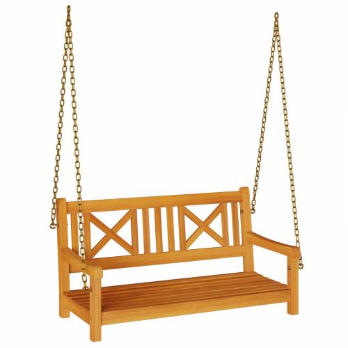 ljuljačka klupa za 2 osobe 110x56x58 cm od čvrstog bagremovog drveta Cijena