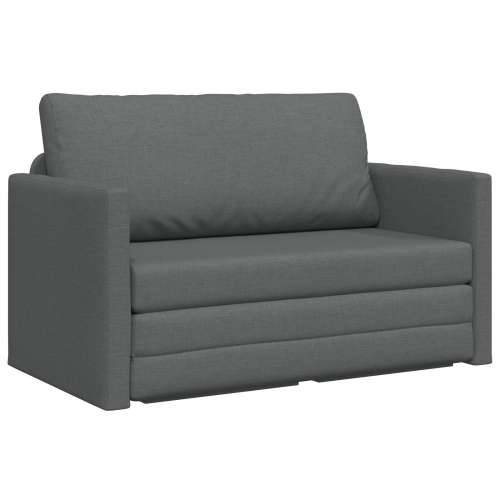 Kauč na podu 2-u-1 Tamno siva 124x71x78 cm Tkanina Cijena