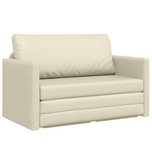 Floor Sofa Bed 2-u-1 Krem 124x71x78 cm Umjetna koža Cijena