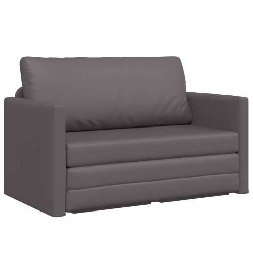 Podni kauč na razvlačenje 2-u-1 Siva 124x71x78 cm Umjetna koža Cijena