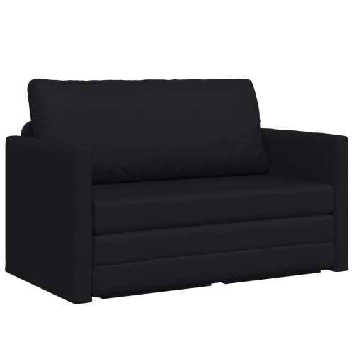 Podni kauč na razvlačenje 2-u-1 Crna 124x71x78 cm Umjetna koža Cijena