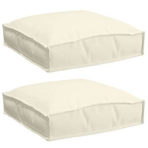 jastučići za palate za sjedenje 2 kom Krem 40x40x8 cm Oxford tkanina Cijena