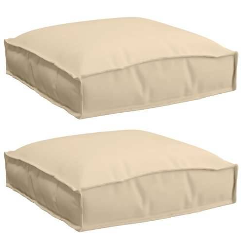 jastučići za palete za sjedenje 2 komada Bež 40x40x8 cm Oxford tkanina Cijena