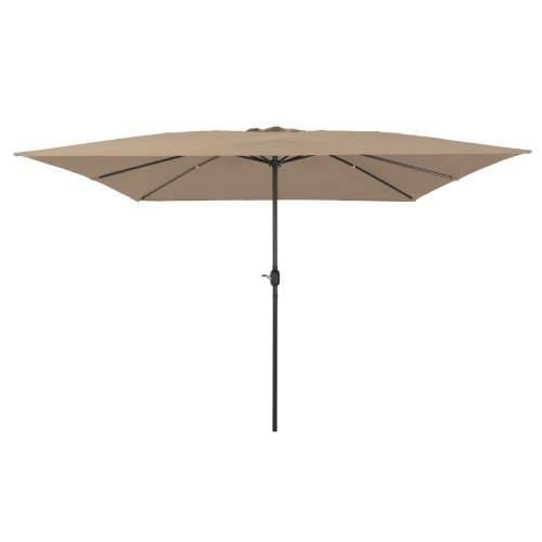 Kvadratni vrtni suncobran 295x245 cm taupe Cijena