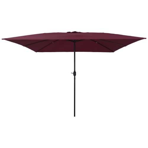 Kvadratni Vrtni Suncobran 295x245 cm Bordeaux Crvena Cijena