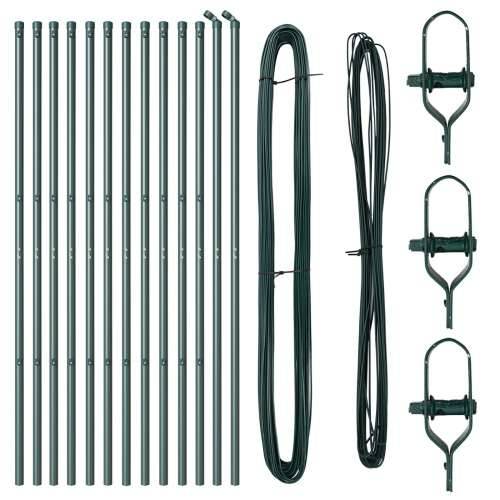 Stupovi ograde 13 kom Zelena Ø32 mm 150 cm Galvanizirani čelik Cijena