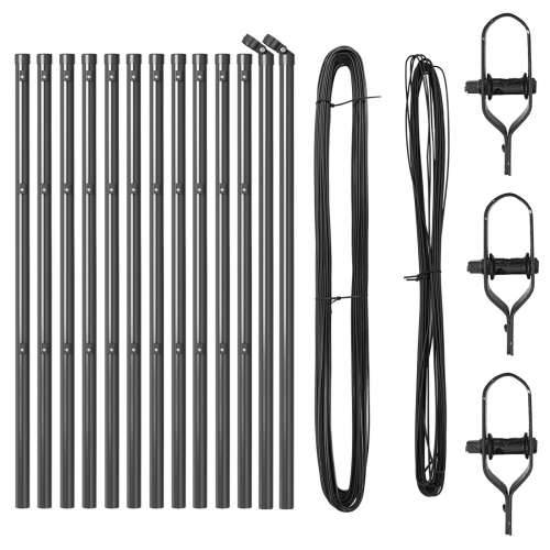 Ograde Stupovi 13 kom Sivi Ø32 mm 120 cm Galvanizirani Čelik Cijena