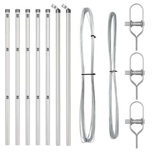 Stupovi ograde 7 kom Ø32 mm 100 cm Galvanizirani čelik Cijena