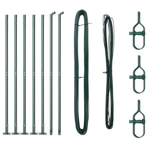 Stupovi ograde s podnim pločama 7 kom Ø32mm 83,5cm Galvanizirani čelik Cijena