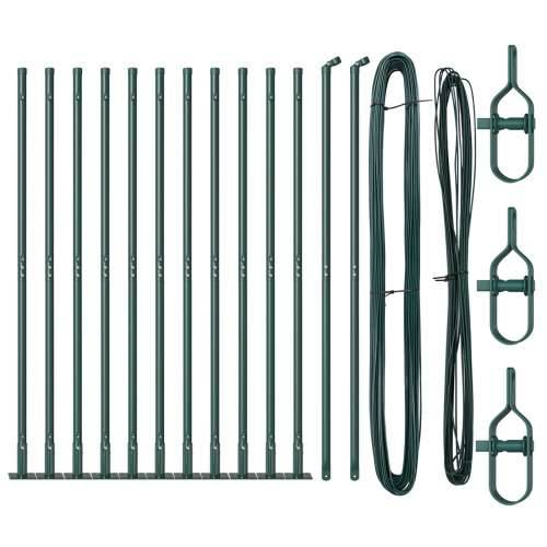 Stupovi Ograde s Baznim Pločama 13 kom Ø32mm 88,5cm Galvanizirani Čelik Cijena