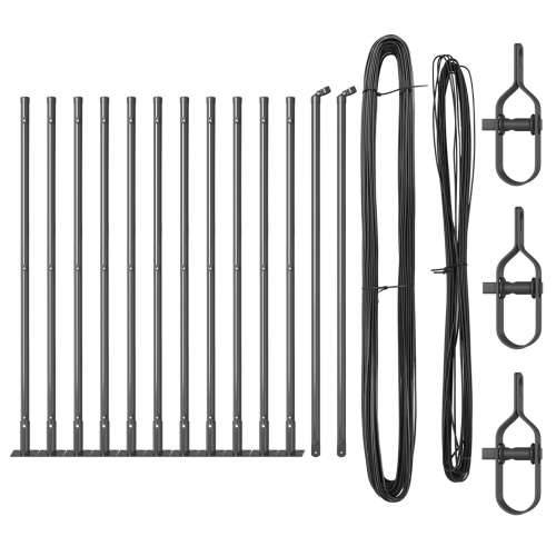 Stupovi ograde s podnim pločama 13 kom Ø32mm 70cm Galvanizirani čelik Cijena