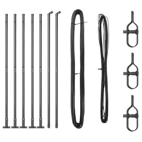 Stupovi ograde s postoljima 7 kom Ø32mm 78,5cm Galvanizirani čelik Cijena
