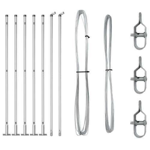 Stupovi ograde s podlošcima 7 kom Ø32mm 78,5cm Galvanizirani čelik Cijena