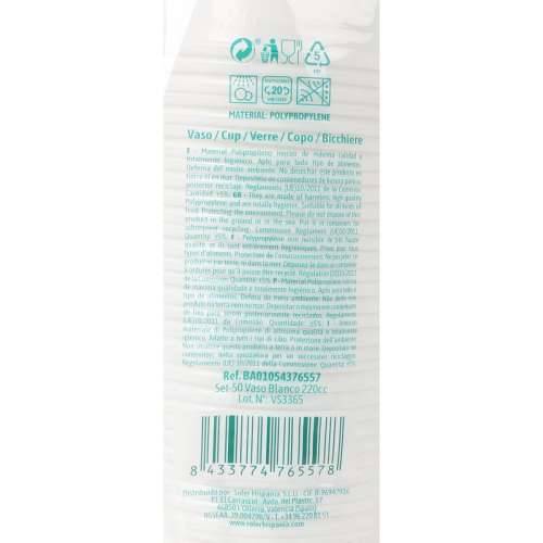 Set Čaša Algon Bijela 220 ml 50 Dijelovi (18 kom.) Cijena