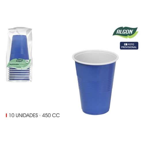 Set Čaša Algon Plava 450 ml 10 Dijelovi (18 kom.) Cijena