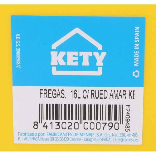 Kanta za čišćenje Kety Rumena 16 L 40,5 x 30 x 35 cm (6 kom.) Cijena
