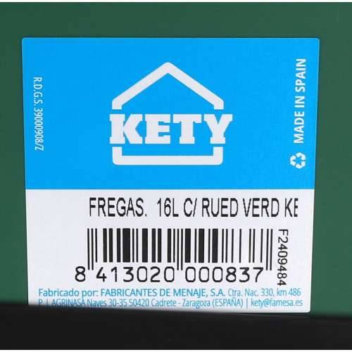 Kanta za čišćenje Kety Zelena 16 L 40,5 x 30 x 35 cm (6 kom.) Cijena