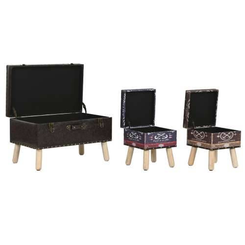 Set Škrinja Home ESPRIT Smeđa Pisana Poliuretan Drvo Vintage 70 x 40 x 45 cm (3 kom.) Cijena
