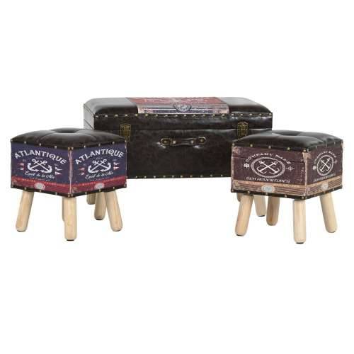 Set Škrinja Home ESPRIT Smeđa Pisana Poliuretan Drvo Vintage 70 x 40 x 45 cm (3 kom.) Cijena