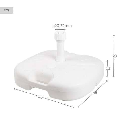 Bază pentru Umbrelă de Soare Aktive Bijela Ø 32 mm Ø 20 mm 45 x 29 x 45 cm (5 kom.) Cijena