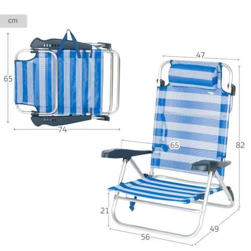 Stolica za za plažu Aktive 47 x 82 x 49 cm (2 kom.) Cijena