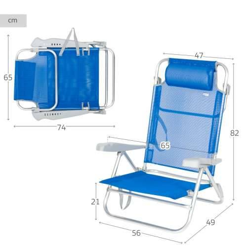Stolica za za plažu Aktive 47 x 82 x 49 cm (2 kom.) Cijena