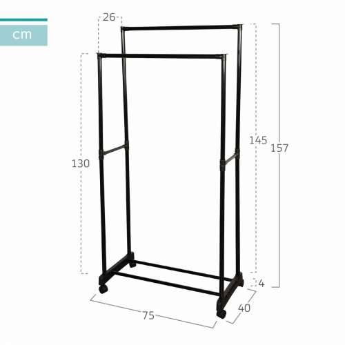 Stalak za kapute Max Home Čelik Plastika 75 x 157 x 40 cm (4 kom.) Cijena