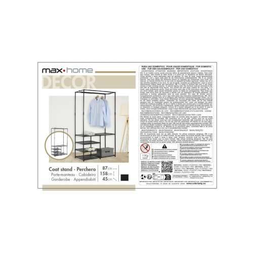 Stalak za kapute Max Home Čelik 87 x 158 x 45 cm (4 kom.) Cijena