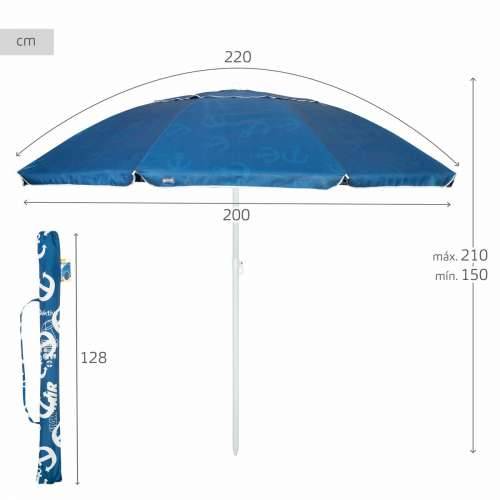 Suncobran Aktive Plava 220 x 210 x 220 cm (6 kom.) Cijena