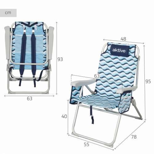 Stolica za za plažu Aktive 48 x 95 x 78 cm (2 kom.) Cijena