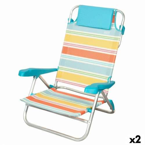 Stolica za za plažu Aktive Pisana 48 x 90 x 60 cm (2 kom.) Cijena