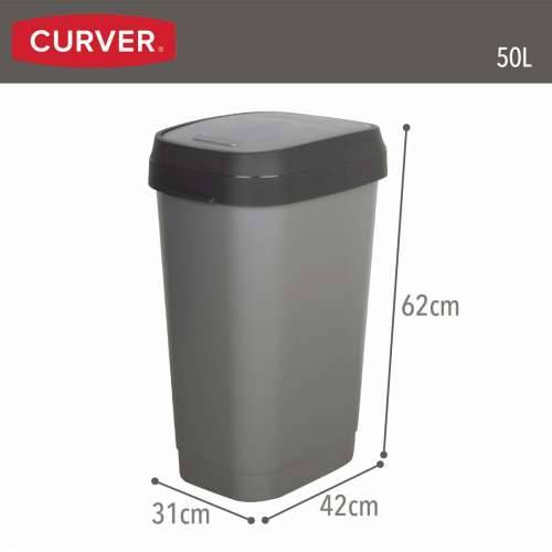 Kanta za smeće Curver Tamno sivo Plastika 50 L (6 kom.) Cijena