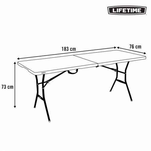 Sklopivi stol Lifetime Crna 183 x 73 x 76 cm Cijena